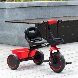 English Elm Qaba Toddler Steel Frame Tricycle with Bell Eva Wheels Ergonomic Seat Indoor Outdoor W2225P217781