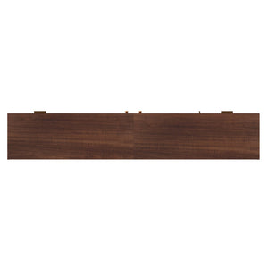 English Elm 86 Inch Rattan Media Console with Led Lighting Two Drawers Modern Living Room Tv Stand N710P438977P