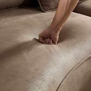 English Elm 128.74 Inch Modern Curved Sectional Sofa Couch - 5-Seat Leathaire Upholstered For Stylish Living Spaces W2582S00141