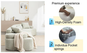 English Elm Modern Foam-Filled Sleeper Sofa Bed For Living Room & Bedroom, Stylish Boucle Design, 3 Colors W2705S00008-GIGA