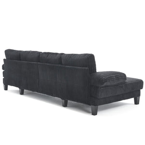 English Elm Modern U-Shaped 4-Seat Sofa With Double Chaise - Luxurious Velvet, Spacious Comfort & Style W2705S00017-GIGA