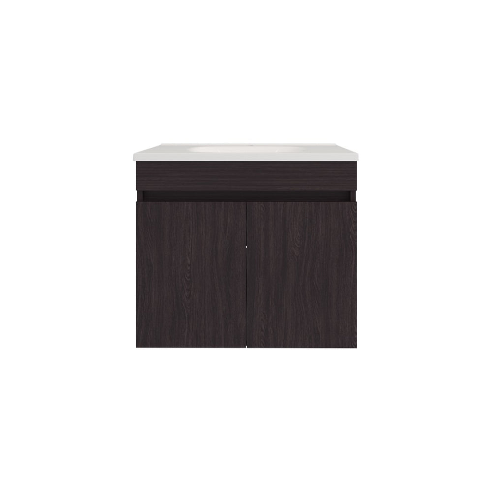English Elm Colville Floating Wall Mount Vanity Cabinet Matte Finish Modern Bathroom Storage Black B092P439907