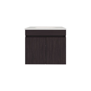 English Elm Colville Floating Wall Mount Vanity Cabinet Matte Finish Modern Bathroom Storage Black B092P439907