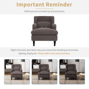 English Elm Christopher Knight Home® - Upholstered Teddy Fleece Armchair with Tufted Back, Contemporary Cozy Accent Seat for Living Room Brown N763P193158D