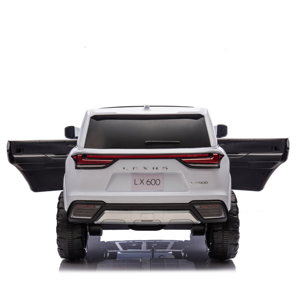 English Elm Licensed Lexus Lx600 24v Two Seater Kids Ride on Suv with Remote and Suspension White W1578P339060