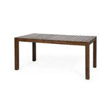 Christopher Knight Home® - Noble House - Nola Outdoor Rustic Acacia Wood Dining Table, Dark Brown