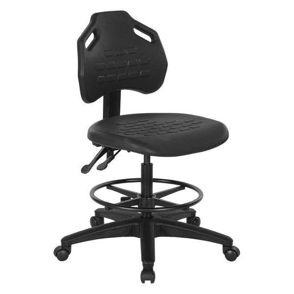 OSP Home Furnishings Vocation Ergonomic Drafting Chair with Lumbar Support and Adjustable Footrest for Lab Use KH81303MX
