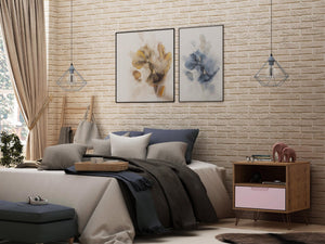 English Elm Rockefeller 20" Pink Nightstand With Drawer & Shelf - Stylish Storage Solution For Modern Bedrooms B365P398163-GIGA