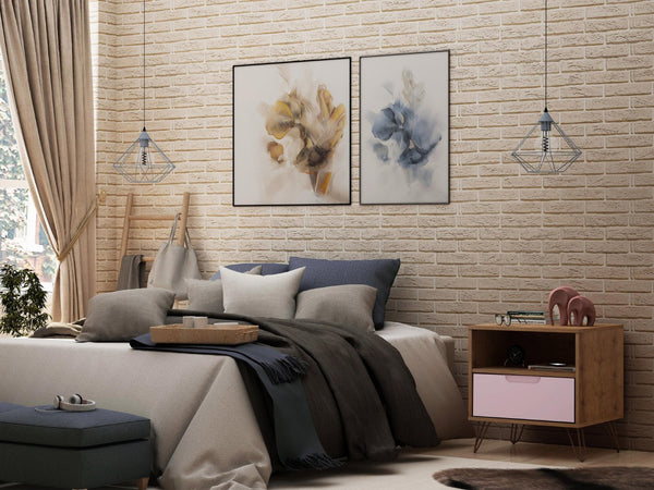 English Elm Rockefeller 20" Pink Nightstand With Drawer & Shelf - Stylish Storage Solution For Modern Bedrooms B365P398163-GIGA