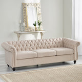 Christopher Knight Home® - Noble House - Parksley Tufted Chesterfield Fabric 3 Seater Sofa