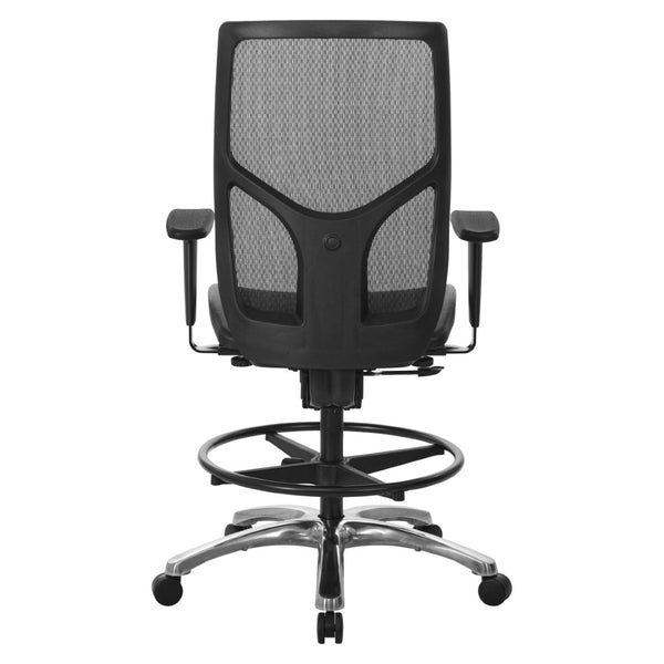 OSP Home Furnishings Progrid Mesh Back Drafting Chair with Lumbar Support for Studio and Standing Desk Use 99583MDC-3
