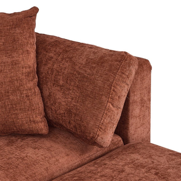 English Elm Yr2169bg-3p-2ot,lr,right,arm,2ot,md Chenille Fleece Modular Sectional Right Arm for Open Living Brown W308S00185
