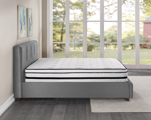 English Elm 12-inch Vela Promo Hybrid Queen Mattress with Breathable Quilted Cover, Green Tea Freshness, Plush Support White 16.5 L x 16.5 W x 63.75 H B011P213352