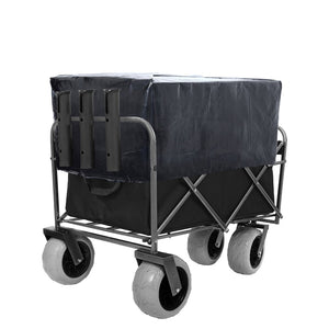 English Elm Fishing Beach Cart with All Terrain Steel Frame 500lb Capacity Pneumatic Tires W2932P352666