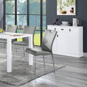 English Elm White High Gloss 3-Door Storage Server With Drawer – Modern Organization For Bedroom Or Living Area B062P209325-GIGA