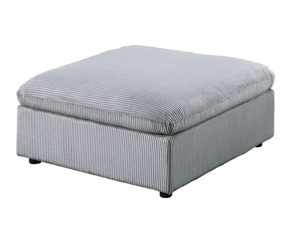 English Elm Contemporary Corduroy Ottoman 39"x39" Low-Leg Modular Pouf Dark Gray Soft Cushion for Living Room B011P234297