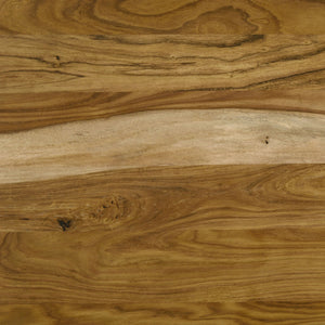 English Elm Crossmoor Natural Sheesham Dining Table with Tapered Legs, Chevron Apron Accent & Bold Grain Finish B062P350429