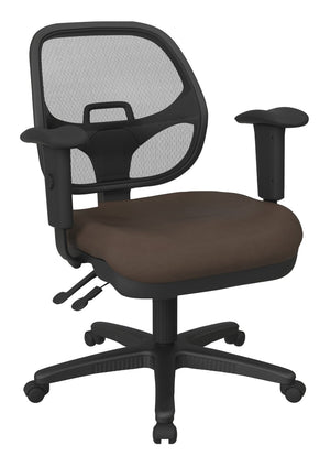 OSP Home Furnishings Ergonomic Mesh Task Chair with Lumbar Support and Pneumatic Height Adjustment for Office Java 29024-R102