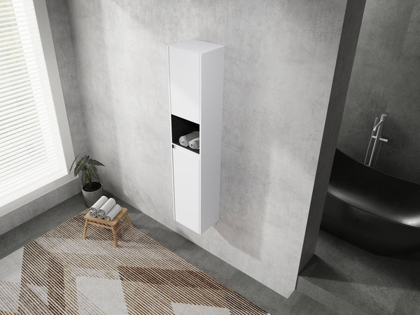 English Elm 12" Bathroom Side Cabinet - Wall-Mounted, Soft-Close Doors, Space-Saving Design For Modern Homes W999S00282