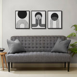 Urban Habitat Cosmic Curl Modern/Contemporary 3-piece Framed Canvas Wall Art Set UH95C-0030 Black/Taupe