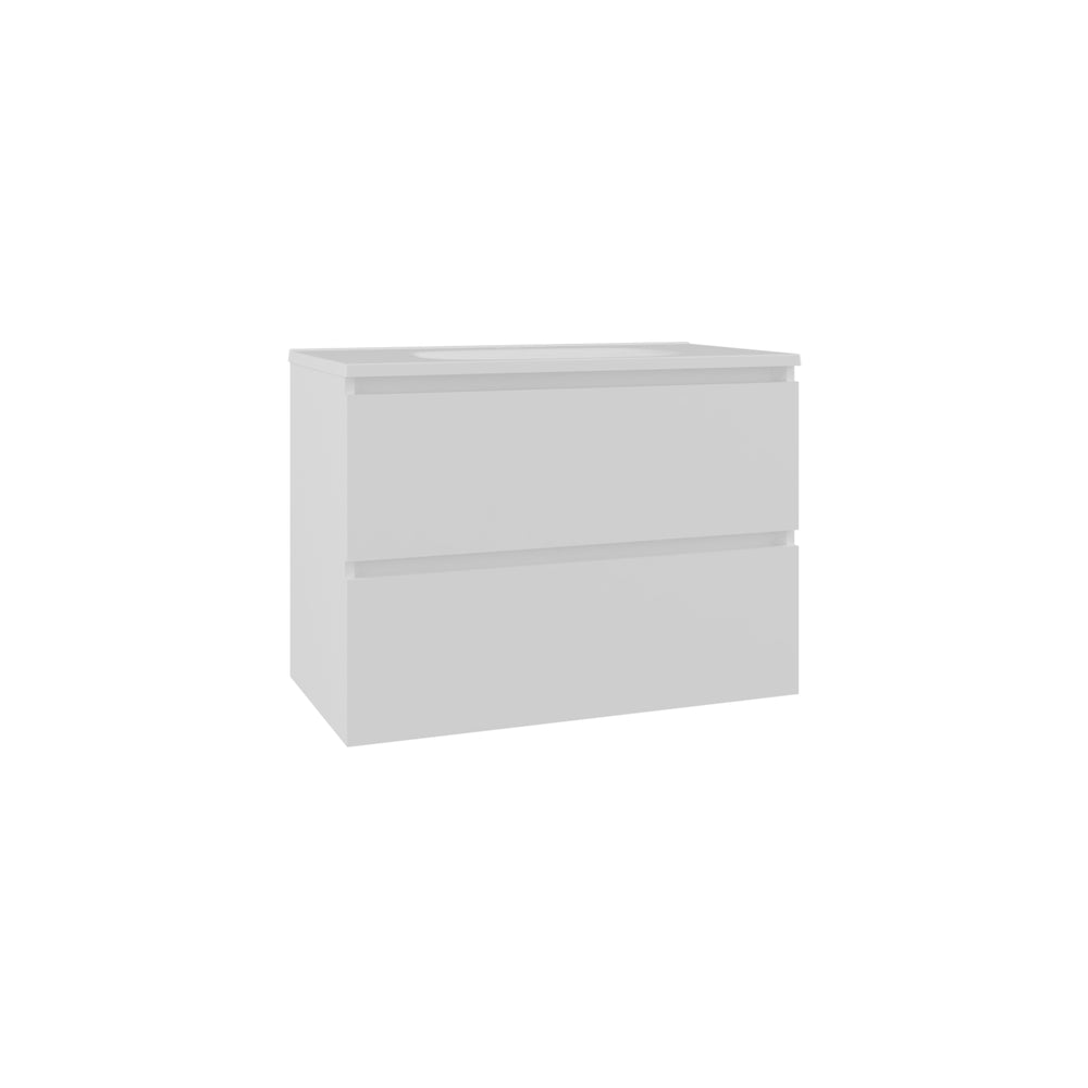 English Elm Bathroom Cabinet Opalo - Modern White Storage Solution With Open & Closed Shelves For Organization B200P313685