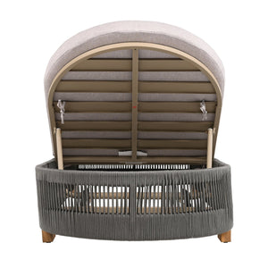 English Elm Christopher Knight Home® - Outdoor Adjustable Chaise Lounge Chair Set Of 2 - Stylish Acacia Wood With Grey Rope & Iron Accents N770P298695G002