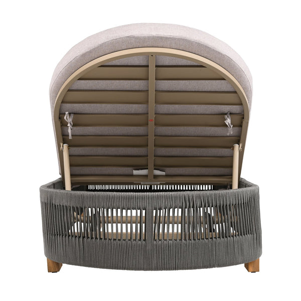 English Elm Christopher Knight Home® - Outdoor Adjustable Chaise Lounge Chair Set Of 2 - Stylish Acacia Wood With Grey Rope & Iron Accents N770P298695G002