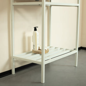 English Elm LOFI 24" Freestanding Iron Bathroom Sink Stand White — Sturdy Support, Easy-Clean Finish, DIY Kit W2615P210291