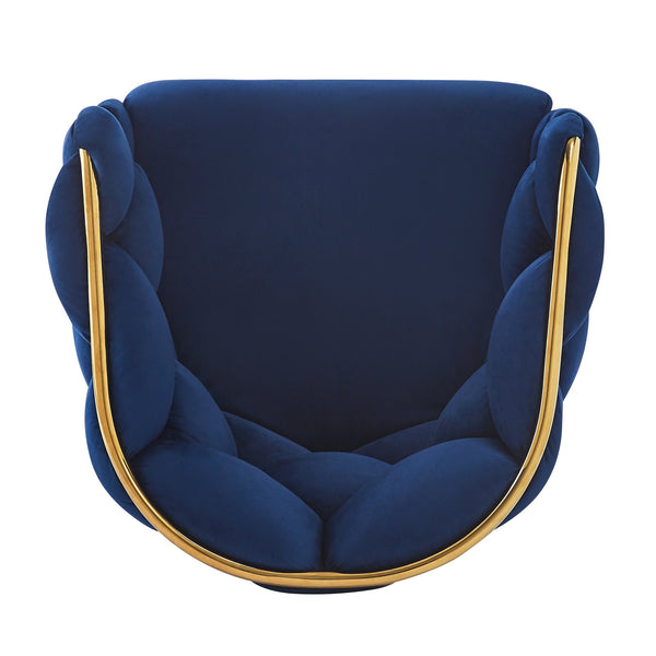 English Elm Christopher Knight Home® - 28'' Velvet Counter Stools Set of 2 with Gold Iron Frame, Plush Back & Footrest for Kitchen Dark Blue N780P199861B