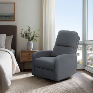 JLA Home INK+IVY - Power Dakota Recliner with Swivel, Glider & USB Charging — Power Recline, Storage Pocket, Plush Comfort Grey II103-0610