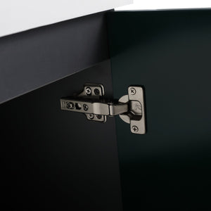 English Elm 36" Freestanding Bathroom Vanity with Resin Sink, Soft-Close Doors, Adjustable Shelf & Metal Handles Dark Green W999S00274