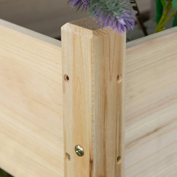 English Elm Outsunny 34"X34" 2-Tier Elevated Planter Box For Easy Gardening, Perfect For Vegetables & Herbs W2225P174442-GIGA