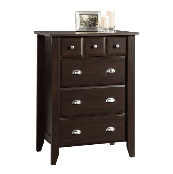 English Elm 4-Drawer Chest – Sleek Black Storage Solution With Smooth-Gliding Drawers For Modern Spaces B356P402589