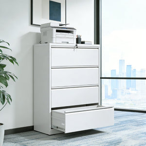 English Elm Lateral Steel Filing Cabinet Two Drawer Locking Anti-tip Home Office Storage W2735P428821