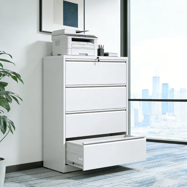 English Elm Lateral Steel Filing Cabinet Two Drawer Locking Anti-tip Home Office Storage W2735P428821