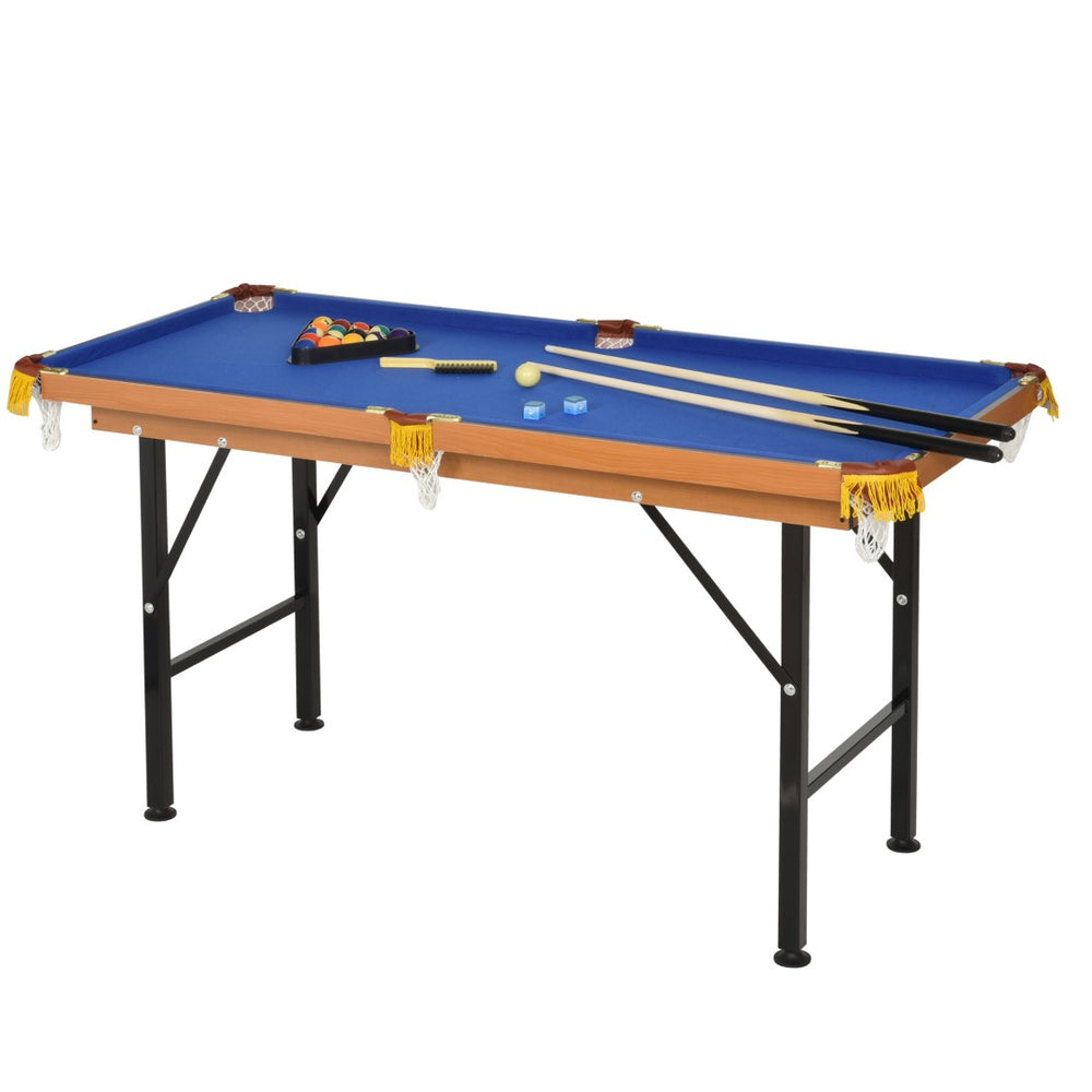 English Elm Soozier 55" Portable Folding Billiards Table - Family-Friendly Pool Game With Complete Accessory Set W2225P217203-GIGA