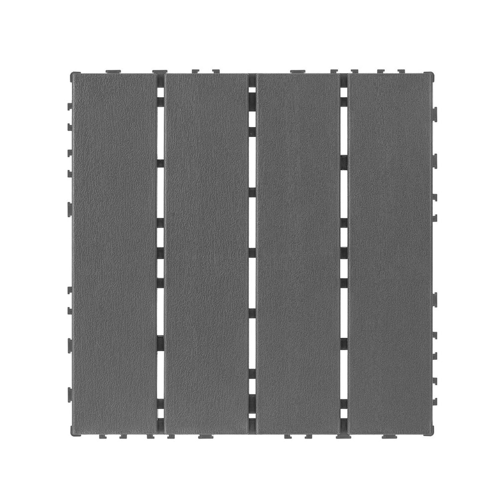 English Elm Plastic Interlocking Patio Tiles 44 Pack Waterproof Pp Snap Fit Outdoor Pool Deck W3022P251835