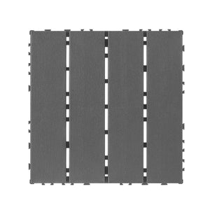 English Elm Plastic Interlocking Patio Tiles 44 Pack Waterproof Pp Snap Fit Outdoor Pool Deck W3022P251835