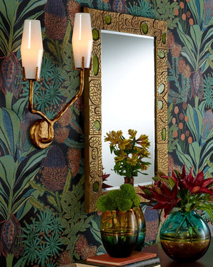 Currey & Company Mathilda Wall Sconce - Artful Brass Lighting With Milky Glass Shades For A Striking Home Accent Gold Glass ,Brass 5000-0284-currey-company