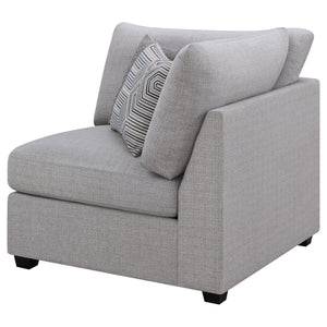 English Elm Austin Grey Cushion Back Corner Chair With Pillows - Stylish, Durable Accent For Modern Living Spaces B062P357794