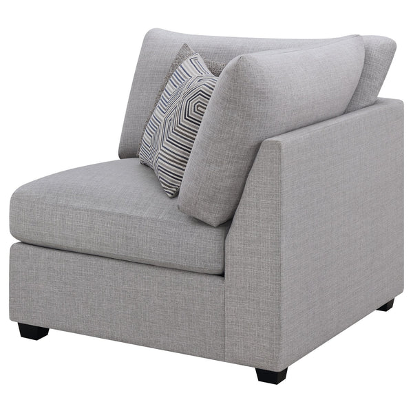 English Elm Austin Grey Cushion Back Corner Chair With Pillows - Stylish, Durable Accent For Modern Living Spaces B062P357794