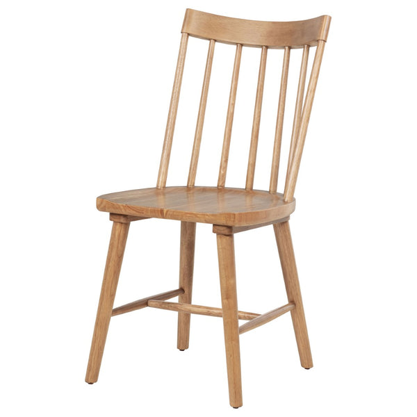 English Elm Carlos Windsor Spindle Back Rubberwood Dining Chairs Ergonomic Set of Two Natural B062P447841
