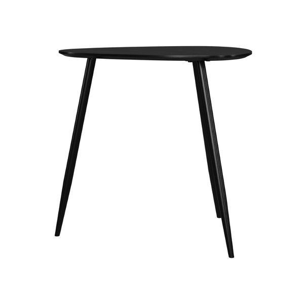 English Elm Triangular Solid Wood End Table - Contemporary Black Mango Design For Modern Living Spaces B016P373006-GIGA