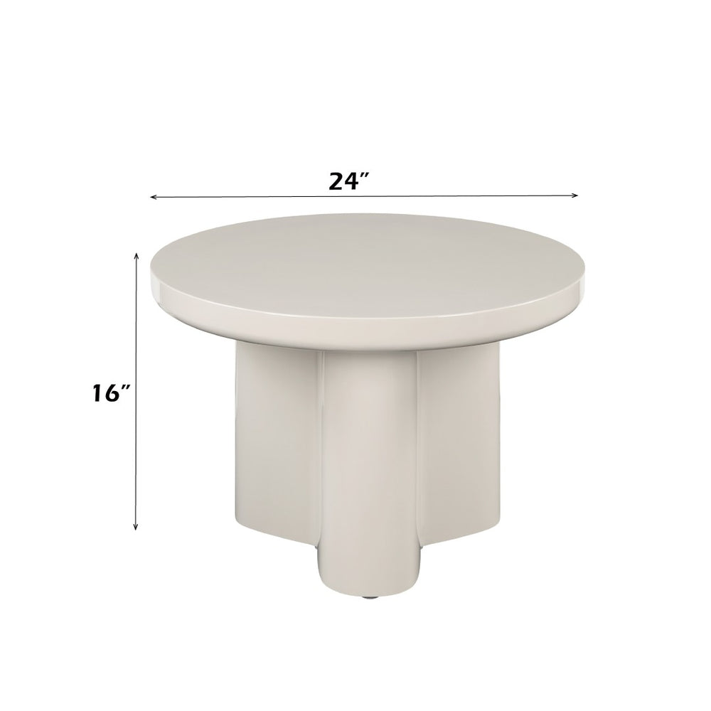 English Elm Joane Sleek Square End Table with High Gloss Mdf Top for Modern Living Spaces B2726P442576