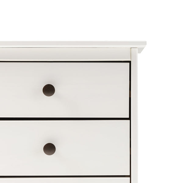 English Elm Walker Edison - Classic 3-Drawer Solid Wood Nightstand with Deep Storage Drawers, Sustainably Sourced Pine Finish White 23 L x 18 W x 6 H B185P168929