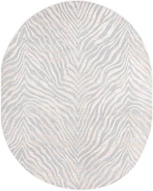 Unique Loom Finsbury Meghan Machine Made Animal Print Rug Gray and Ivory,  7' 10" x 10' 0"