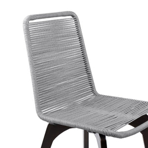 English Elm Island Eucalyptus Wood Rope Weave Outdoor Dining Chairs Resort Patio Set of 2 B2736P464892
