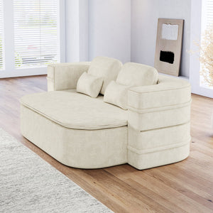 English Elm 75''2-In-1 Foldable Sofa - Versatile Convertible Sleeper & Lounge Bed With Soft Chenille Upholstery W834P317049