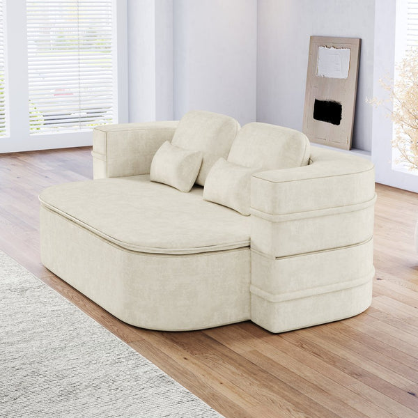 English Elm 75''2-In-1 Foldable Sofa - Versatile Convertible Sleeper & Lounge Bed With Soft Chenille Upholstery W834P317049