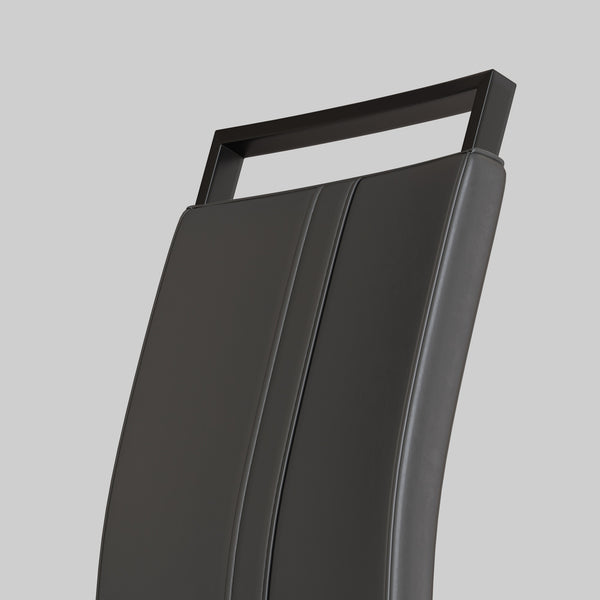 English Elm Modern Dining Chairs Set Of 4 - High Back Pu Leather Upholstered Side Chairs With Stylish Metal Legs T2396P279771